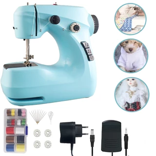 Mini Sewing Machine for Beginner, Dual Speed Portable Machine, Light, Sewing Kit for Household.