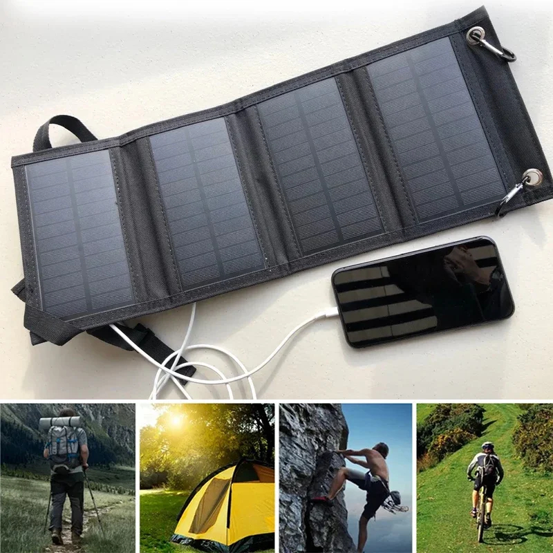 Carregador solar para celular Células Solares De Viagem Dobráveis 12W ...