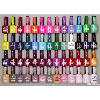 Kit 52 Esmalte em 10ml Gel Bella Rosa Cores Sortidas Atacado Revenda Preto Branco Rosa Lilas Nude