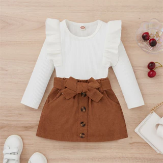 Conjunto Infantil de Menina - Saia Infantil e blusa de babado infantil para Menina - Baby Luxo / Moda blogueirinha e Juvenil Festa Junina