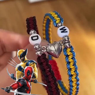 pulseiras Deadpool e Wolverine ajustável (o conjunto)
