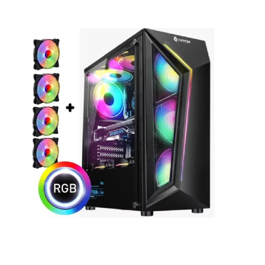 Gabinete Gamer GB1713 com 4 Fans RGB Inclusas Lateral de Vidro Temperado + Filtro de Ar + Fita Led