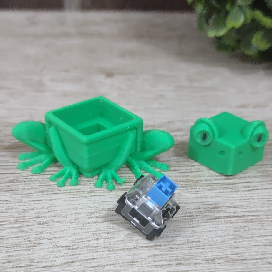Frog - Sapo 3cm Fidget Toy Switch MX em Impressão 3D - Kit Completo
