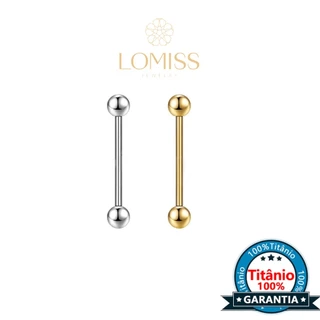 Piercing mamilo Orelha transversal Maxbarbell TitÂnio G23 Pvd Rosca externa Mamilo Piercing Lingua TitÂnio Piercing Reto Titânio do Peito