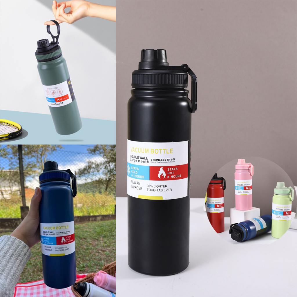 Garrafa Térmica 800ml Garrafa Espacial Quente & Frio Com Isolamento De Inox Grande Capacidade