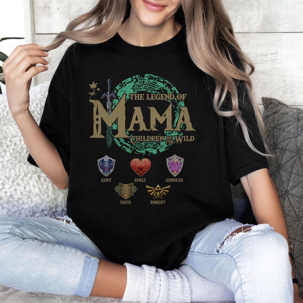 Camiseta Basica Algodão The Legend Of Mama Zelda Unissex Adulto e Infantil