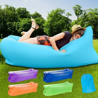 Sofa Inflavel Preguicoso Camping Praia Saco De Dormir Cama Portatil de Acampamento colorido
