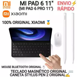 Teclado Xiaomi Pad 6 /Mi Pad 6 Pro 11" Bluetooth, Mouse Wireless Xiaomi, Caneta Touch Stylus Pen