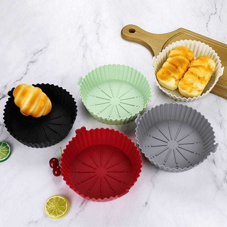 PROMOÇÃO Forma Quadrada/Redonda Airfryer De Silicone-1 Unidade