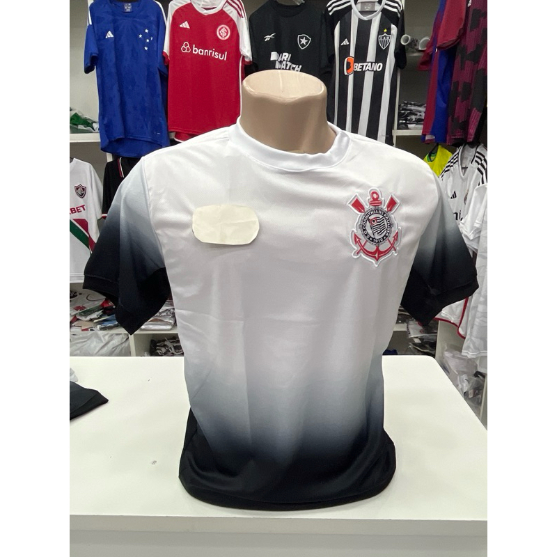 camiseta de time Corinthians 24/25 sem patrocínio degrade
