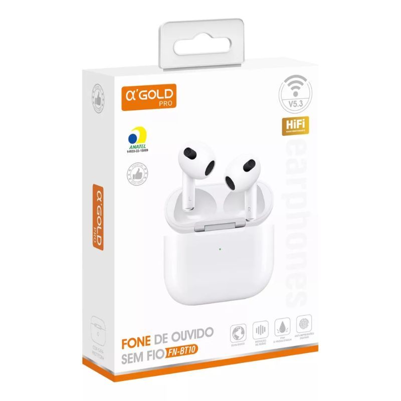 Fone de Ouvido Gold Pro BT Sem Fio A'Gold () | Shopee Brasil