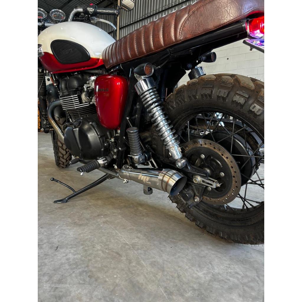 Escapamento Ponteira Bonneville T120 T100 T 100 T Megafone HP Racing