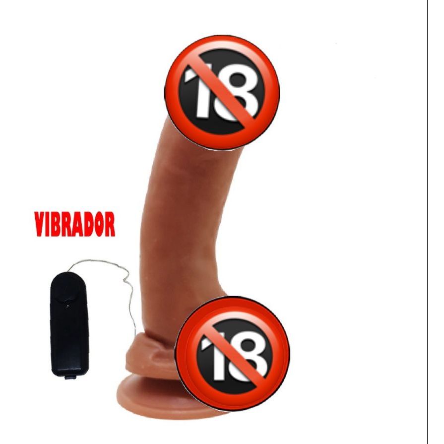 Penis De Borracha Moreno 17cm x 4,0cm Com Vibrador Interno | Shopee Brasil