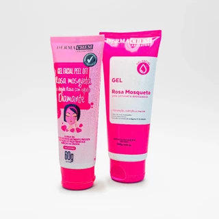 Kit Skin Care Rosa Mosqueta Gel e Peel Off Dermachem em Oferta na Shopee