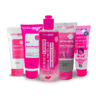 Kit Skin Care Limpeza de Pele Rosa Mosqueta Dermachem em Oferta na Shopee