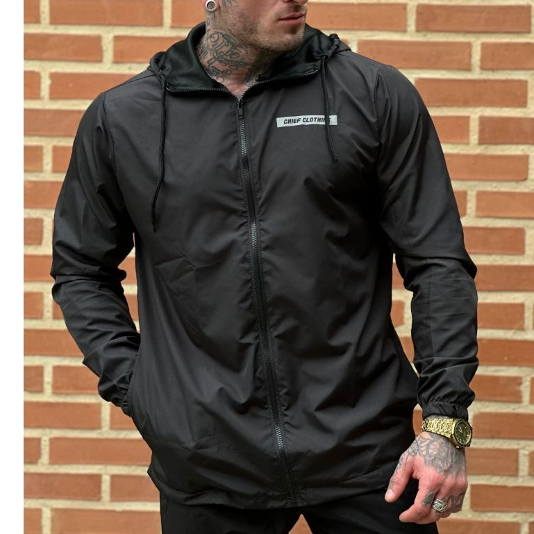 Jaqueta Corta Vento Chief Clothing Original Semi Forrada Capuz