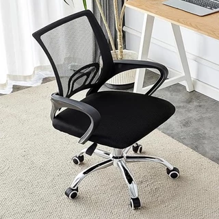 Cadeira de Escritório Home Office Cromada Ergonômica Com Assento Ajustável Giratória