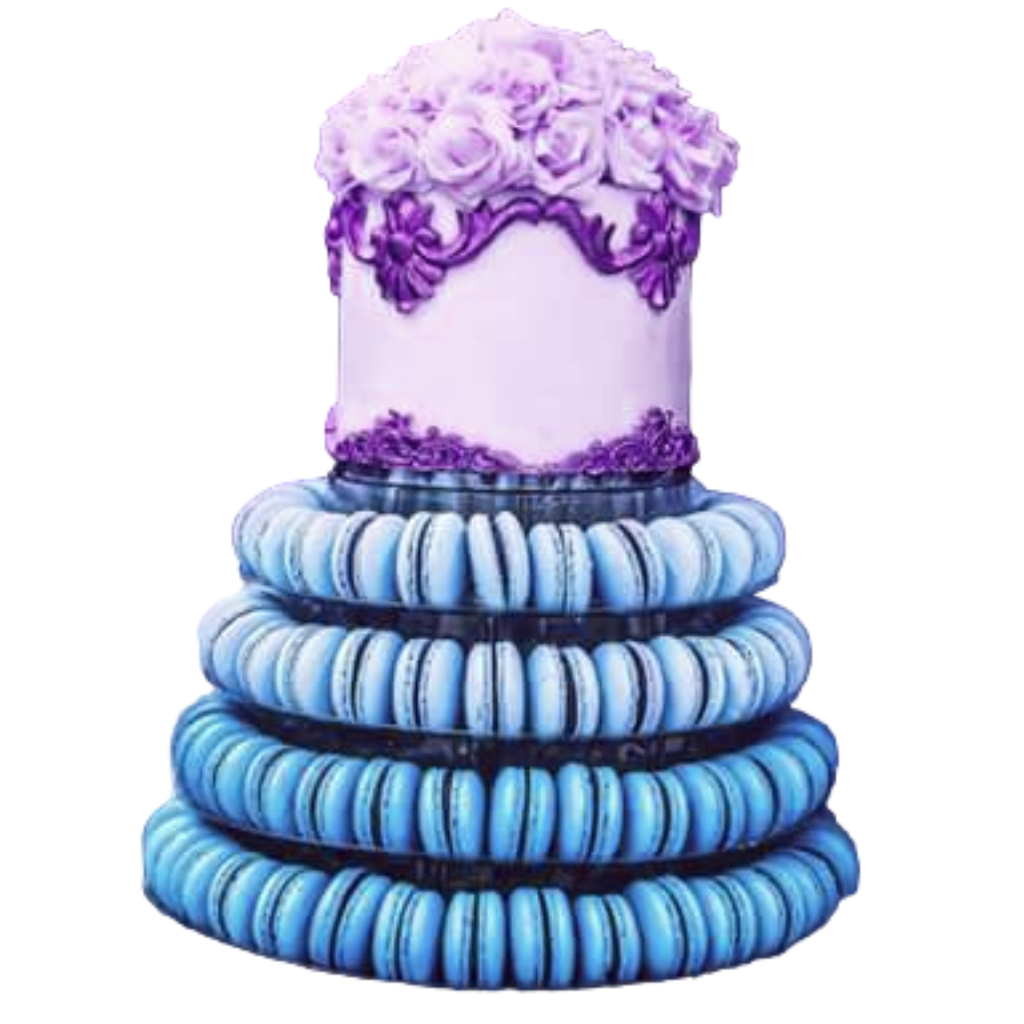 Tabuleiro para Bolo de 4 Pisos de Macarons Decoração de Mesa Festa Eventos Aniversarios