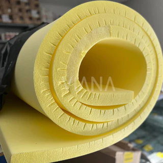 Espuma D33 AMARELA 190cm x 50cm x 5 cm para assento/sofá/cama/encosto
