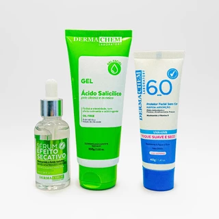 Kit Antioleosidade com Protetor Facial FPS 60 Dermachem em Oferta na Shopee
