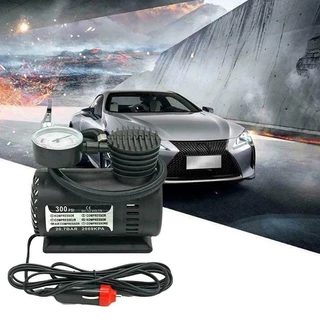 Mini Compressor De Ar Portátil Para Carro Moto Pneu + Bicos Bomba 12V Preto -Aguia Power