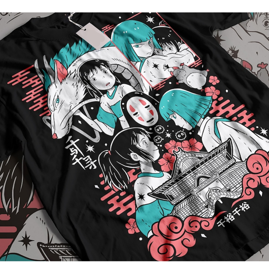 Camiseta Basica Algodao A Viagem de Chihiro Haku Studio Ghibli Aventura Unissex
