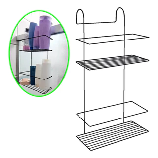 Suporte Organizador De Shampoo Para Box Banheiro Duplo
