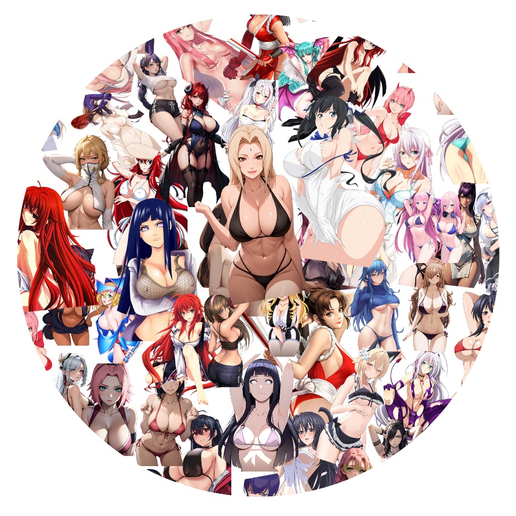Adesivo - Girl Ecchi Waifu Sticker Sortidos