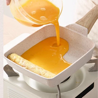 Frigideira Antiaderente Quadrada pedra médica Japonesa Panela Tamagoyaki Omelete Panelas Cozinha