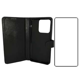 Capa Carteira Case Para Redmi Note 13-4G + Película 3D