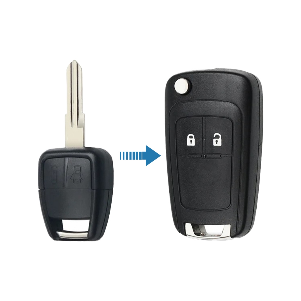 Chave Canivete Adaptação Astra Vectra Corsa Agile 2 Botões