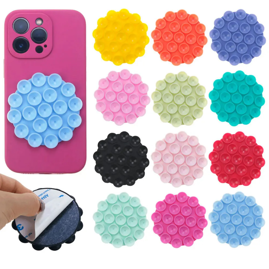 Supporto A Ventosa Per Telefono 2 Pezzi, Attacco Universale Per Auto E Superfici Lisce, Ideale Per Vlog E Mani Libere. Colori: Nero E Rosa.