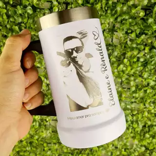 Caneca térmica COM SUA FOTO personalizada Laser ORIGINAL BEAR THERMAL parede dupla a vácuo 709ml