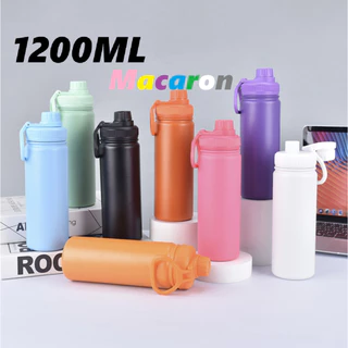 Garrafa Térmica 1200ml garrafa macaron espacial Quente & Frio Com Isolamento Térmico De Grande Capacidade (COM LOGO)