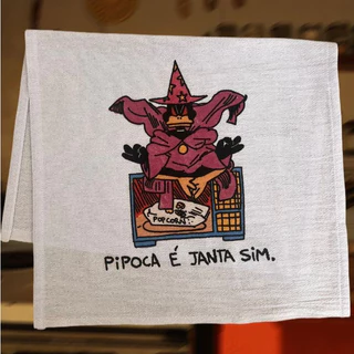 Cozinha Toalha Casa Nova Pano de Prato - Pipoca é janta sim Patolino