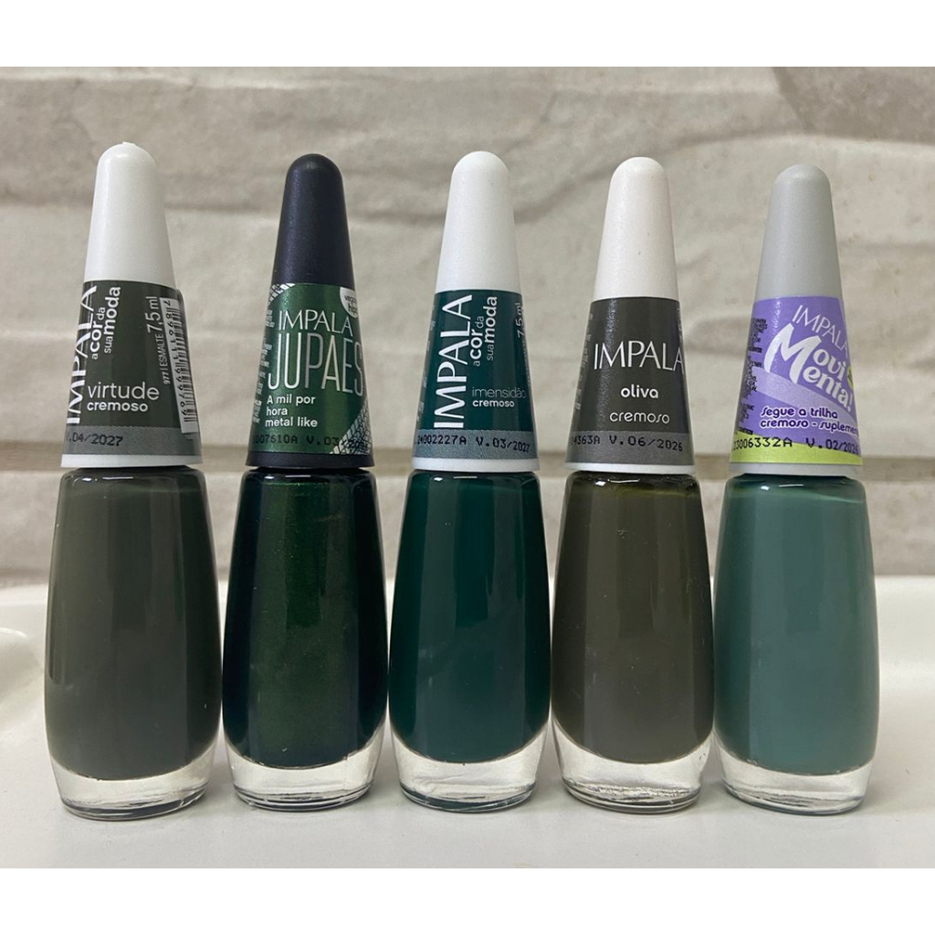 Kit Esmaltes Tons de Verde Impala 2 | Shopee Brasil