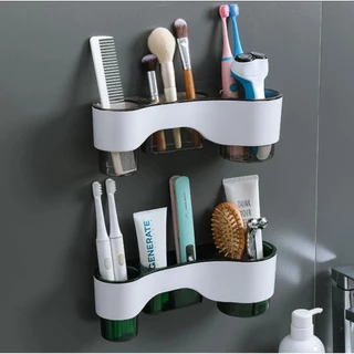 Suporte para escova de dentes de banheiro montado na parede para banheiro sem furo