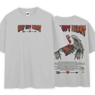 Camiseta Oversized Self Hot Heart Fire