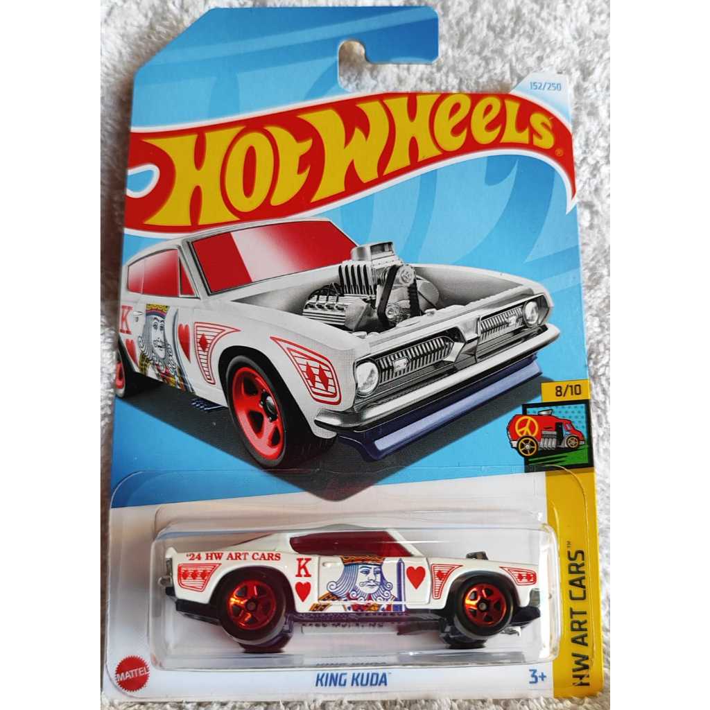 Hot Wheels King Kuda – HW Art Cars 8/10 – HTD73 – Short Card – Chrysler In Rot – Maßstab 1:64, Mattel 2024 – Sammlerstück Für Kids Ab 3 Jahren