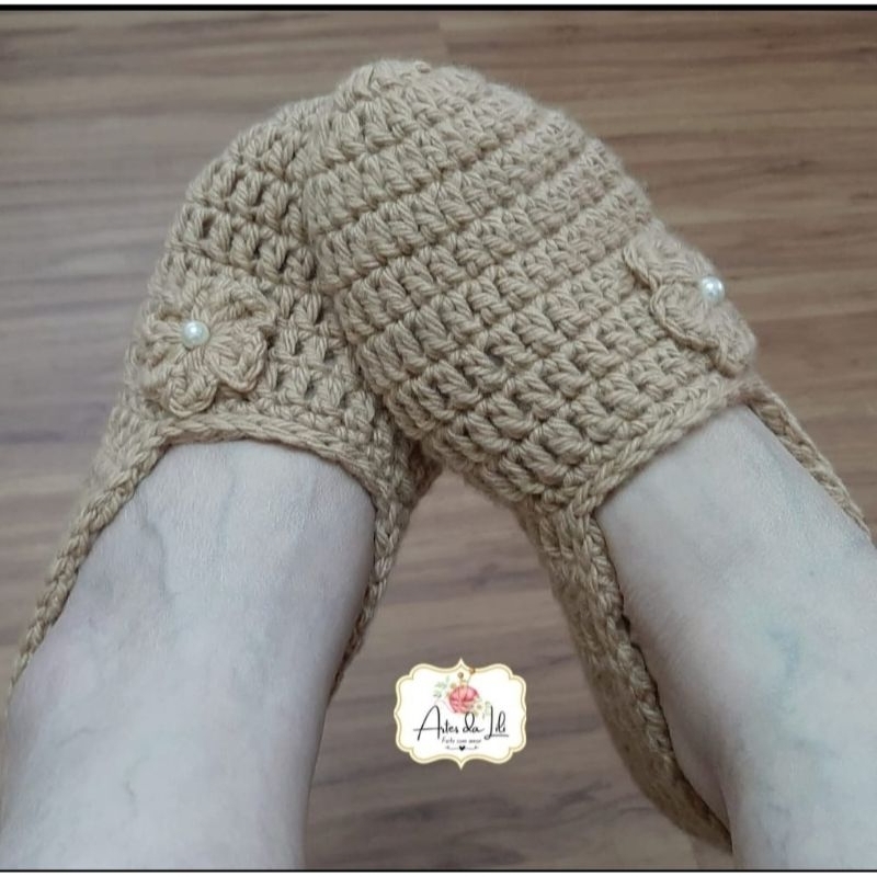 Pantufa Sapatilha Trico Croche Adulto Sapato De Croche Masculino