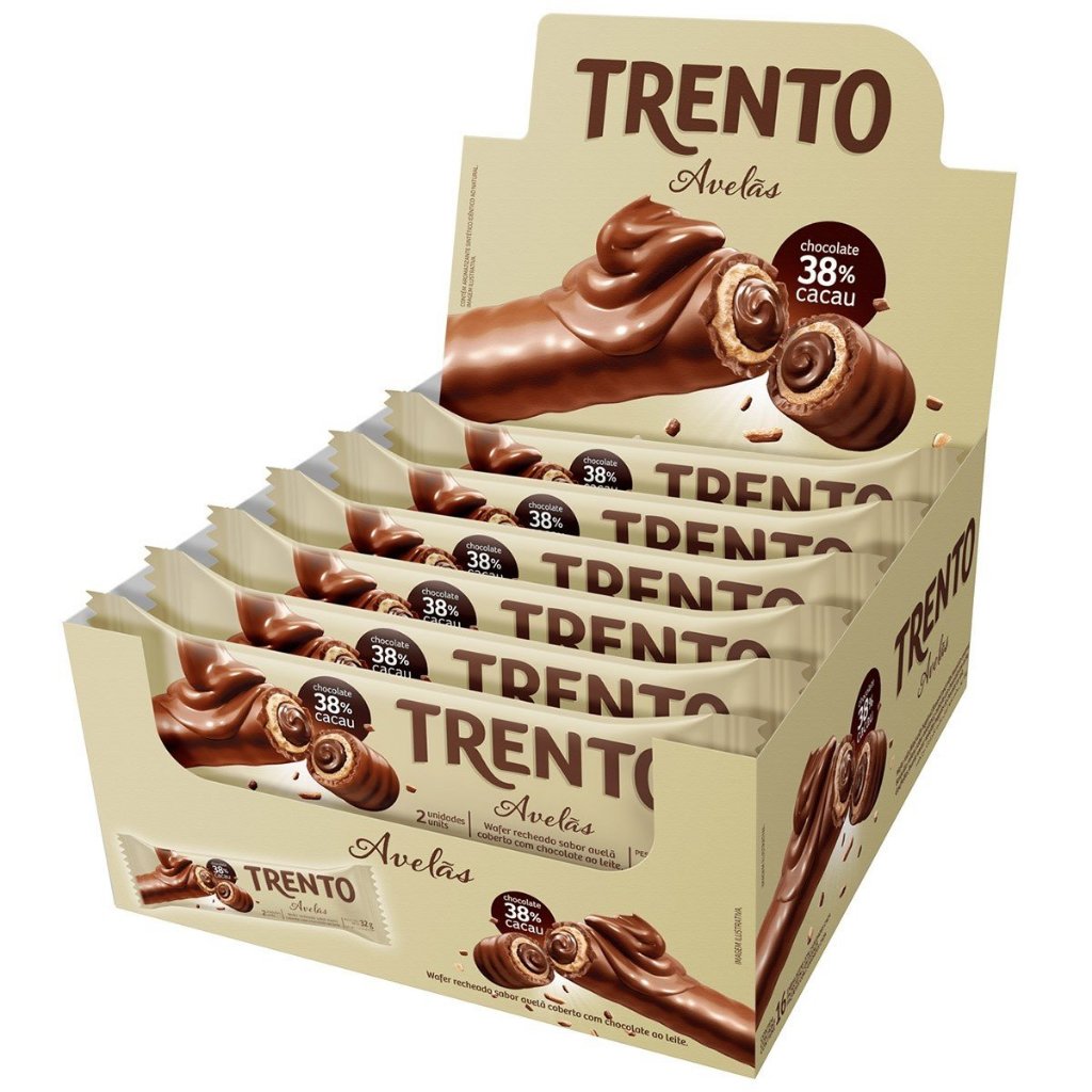 Chocolate Trento Caixa Com 16 Unidades De 32 Grs - Escolha Seu Sabor ...