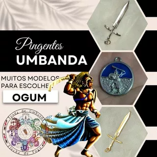 Pingentes Orixás Ferramentas Ogum Espiritualidade Umbanda Candomblé Acessórios Guias Força Coragem