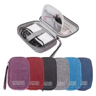 Mini bolsa de armazenamento de cabo de dados digital multifuncional 7605
