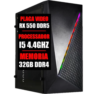 Pc Gamer Intel Core I5 9 Geração / Placa Rx 550 4gb ddr5 / 32gb Ram Ddr4 / Ssd 480Gb