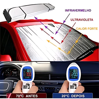 Protetor Solar Para-brisa Painel De Carro Corta Sol Quebra Tapa de Carros Universal (130x60cm) em Oferta na Shopee