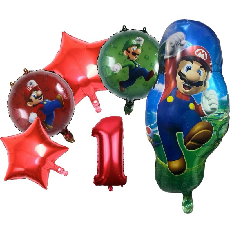 Kit C/6 Balão Do Mário/Luigi | Shopee Brasil