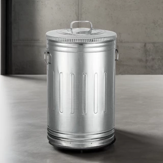 Lixeira 50 litros lata de lixo americana aço galvanizado lata de lixo aço galvanizado