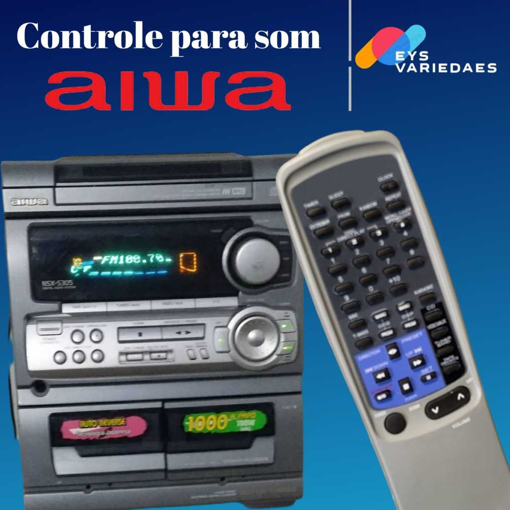 Controle Remoto para Som Aiwa - Compatível com Diversos Modelos!