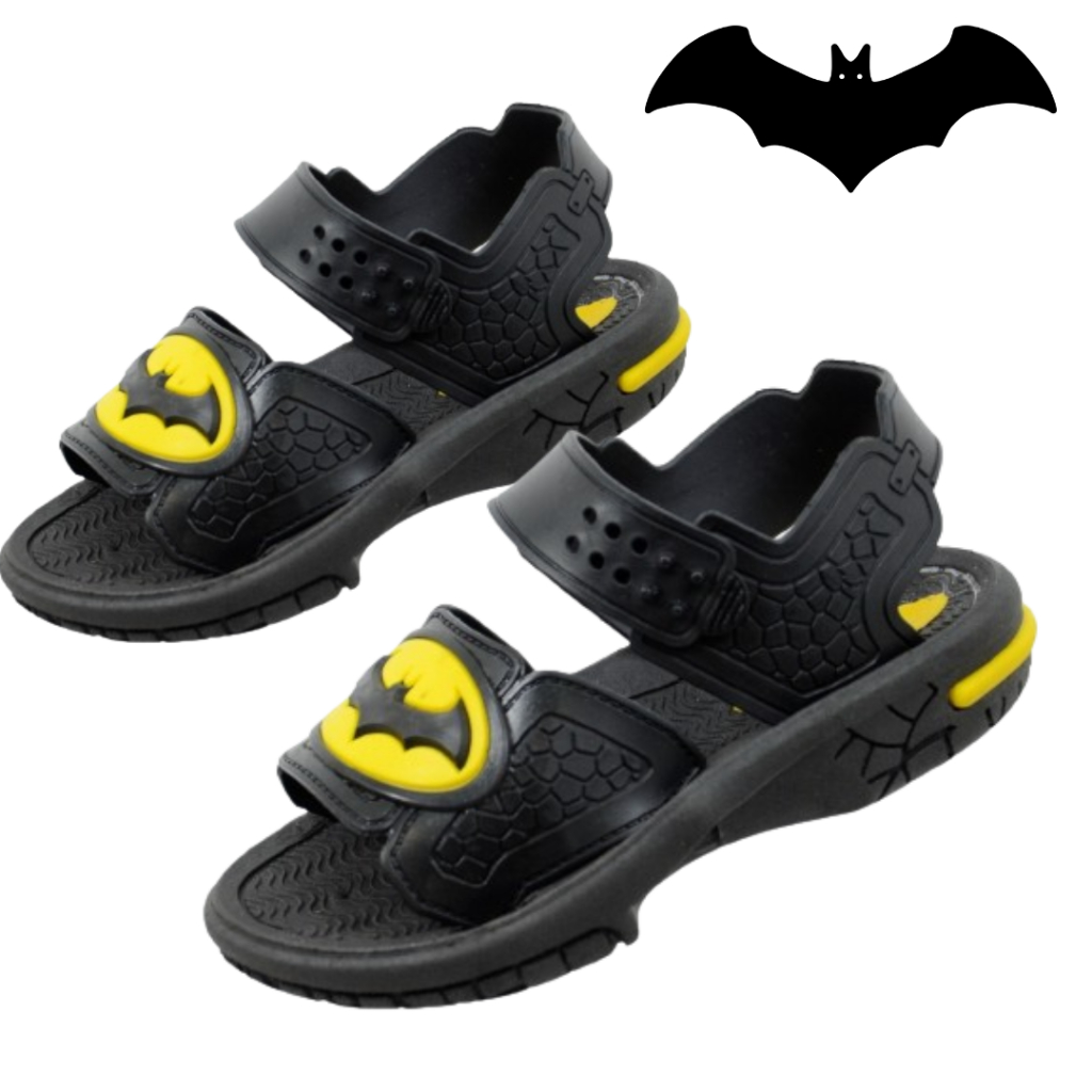 Sandalia Infantil Batman super heroi. Leve e Confortável. Papete Macia