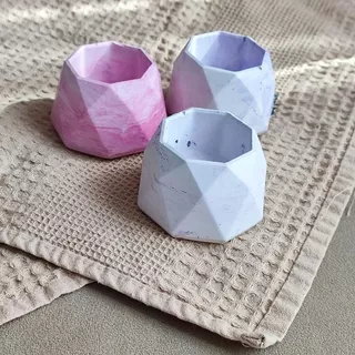 Molde Silicone Vaso 057 Resina Suculenta Gesso Cimento Vela